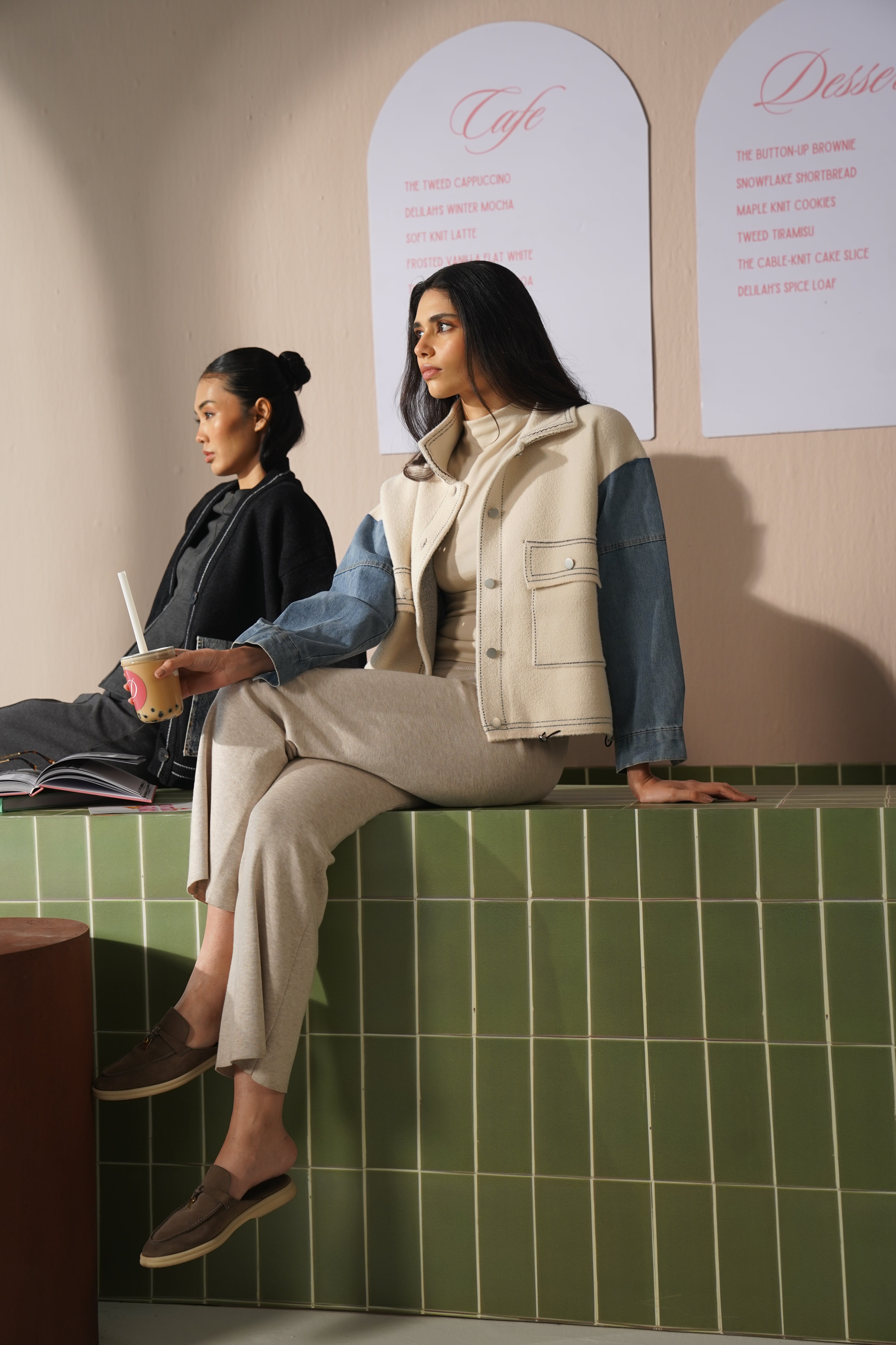 Raya Knit & Denim Jacket