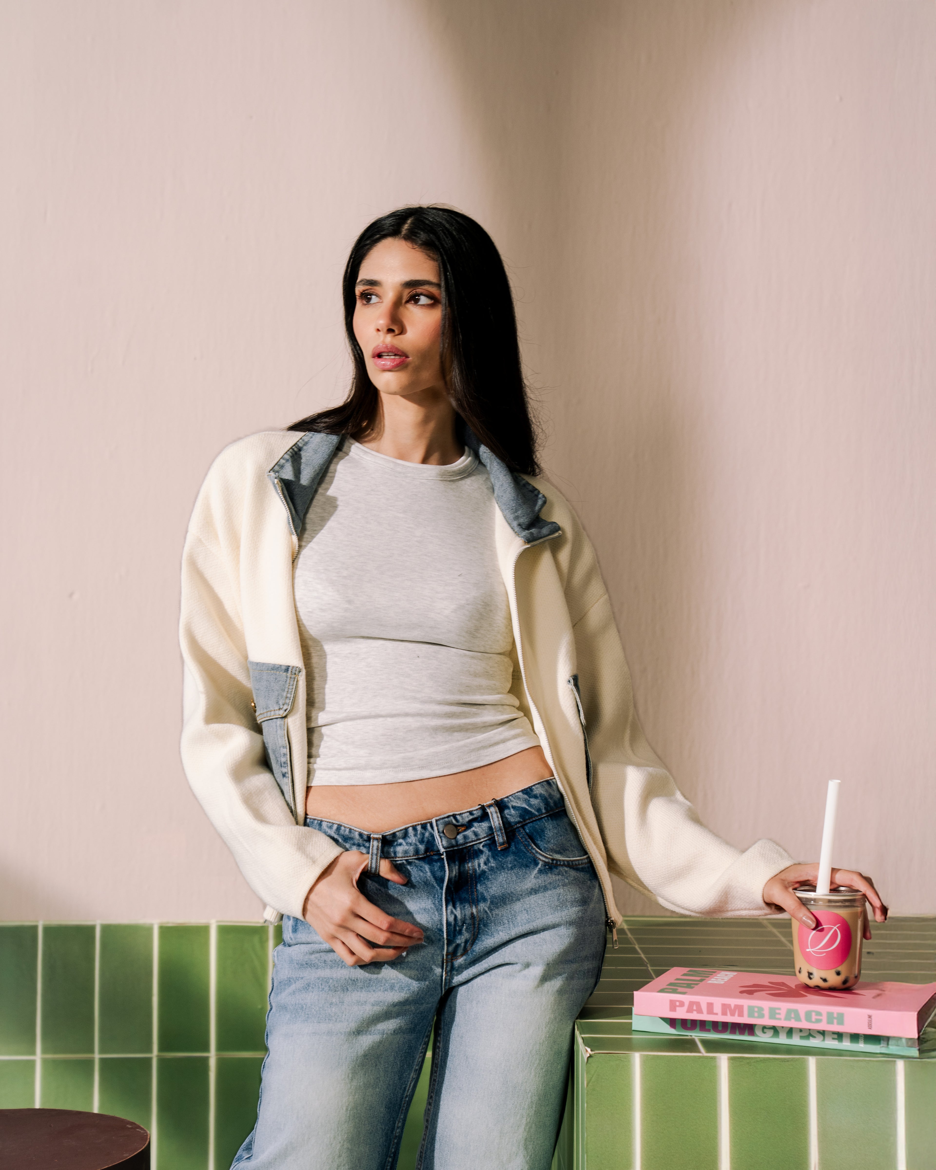 Alba Knit & Denim Jacket