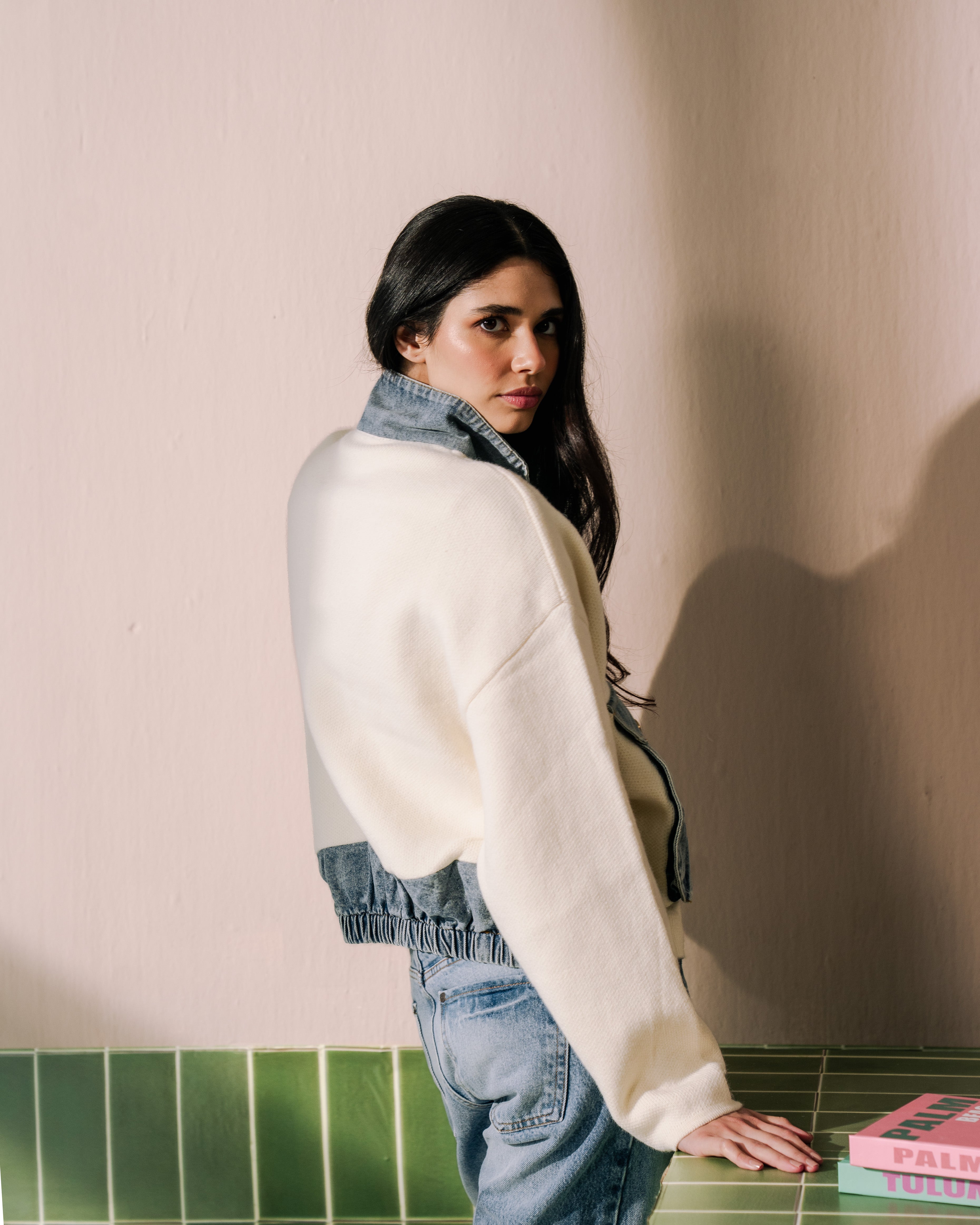 Alba Knit & Denim Jacket