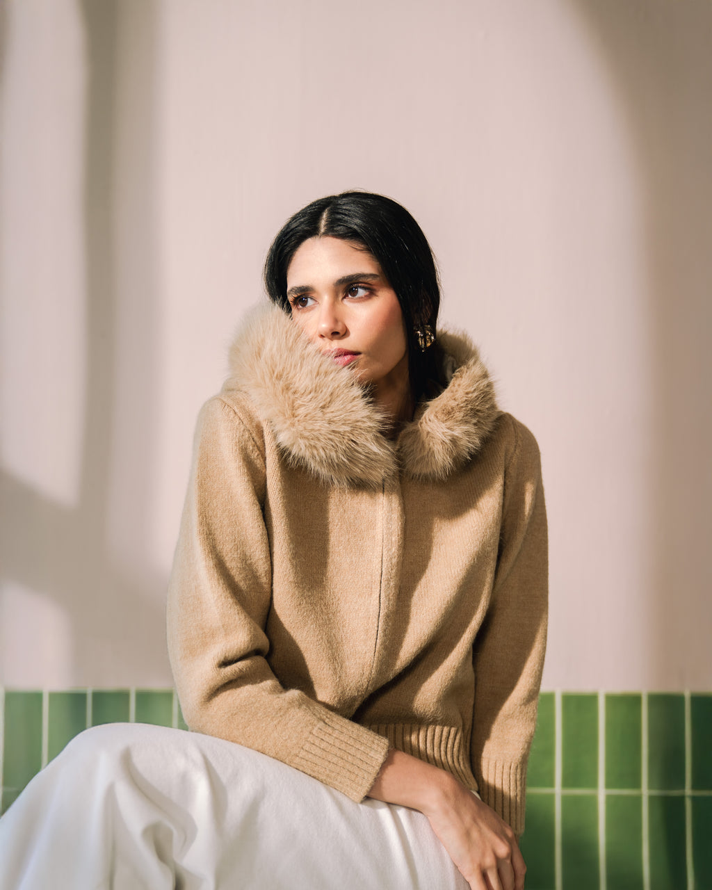 Oatmeal Fur Jacket