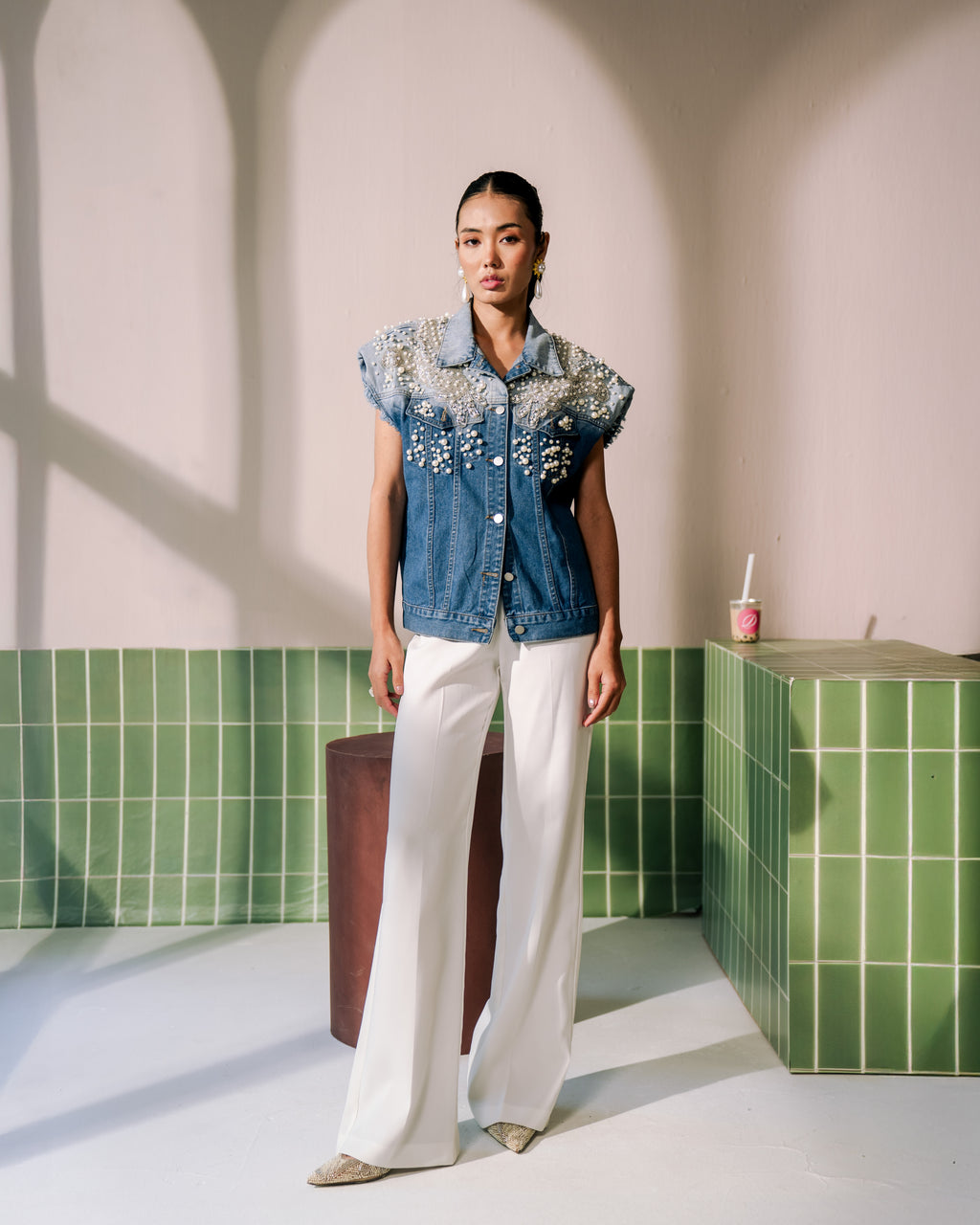 Gigi Denim Vest - Dark