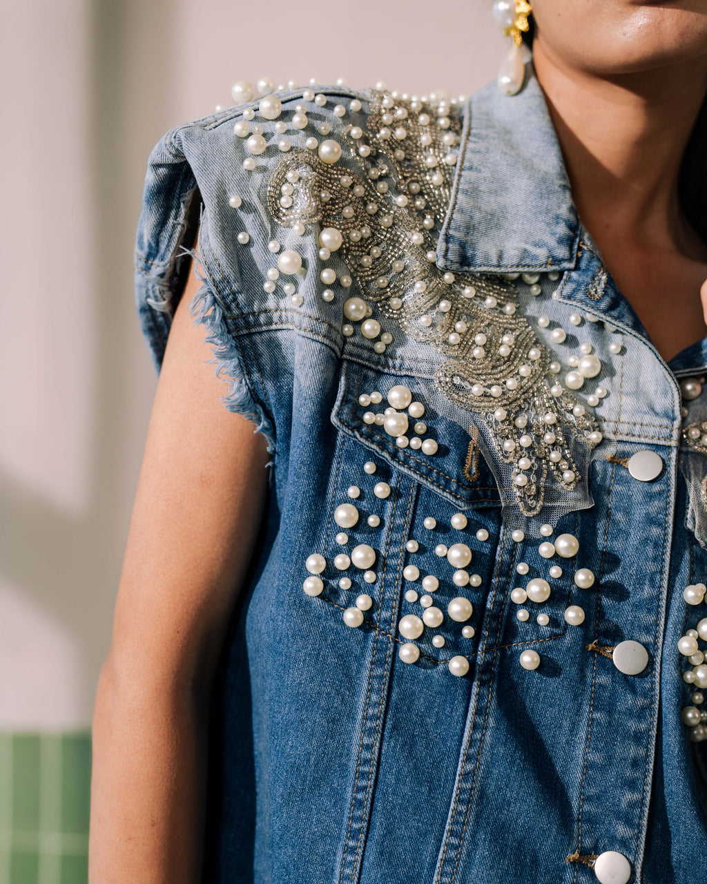 Gigi Denim Vest - Dark