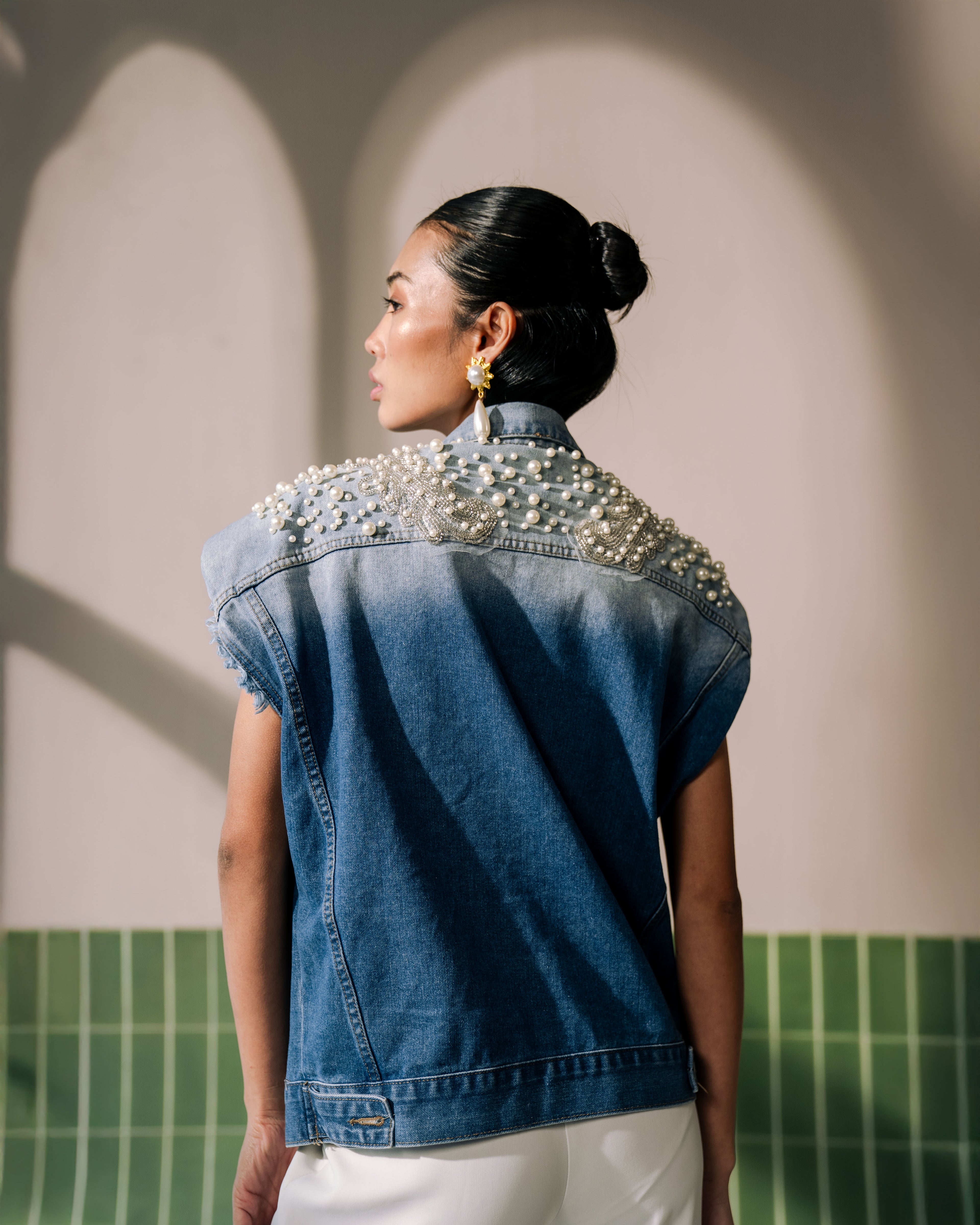 Gigi Denim Vest - Dark