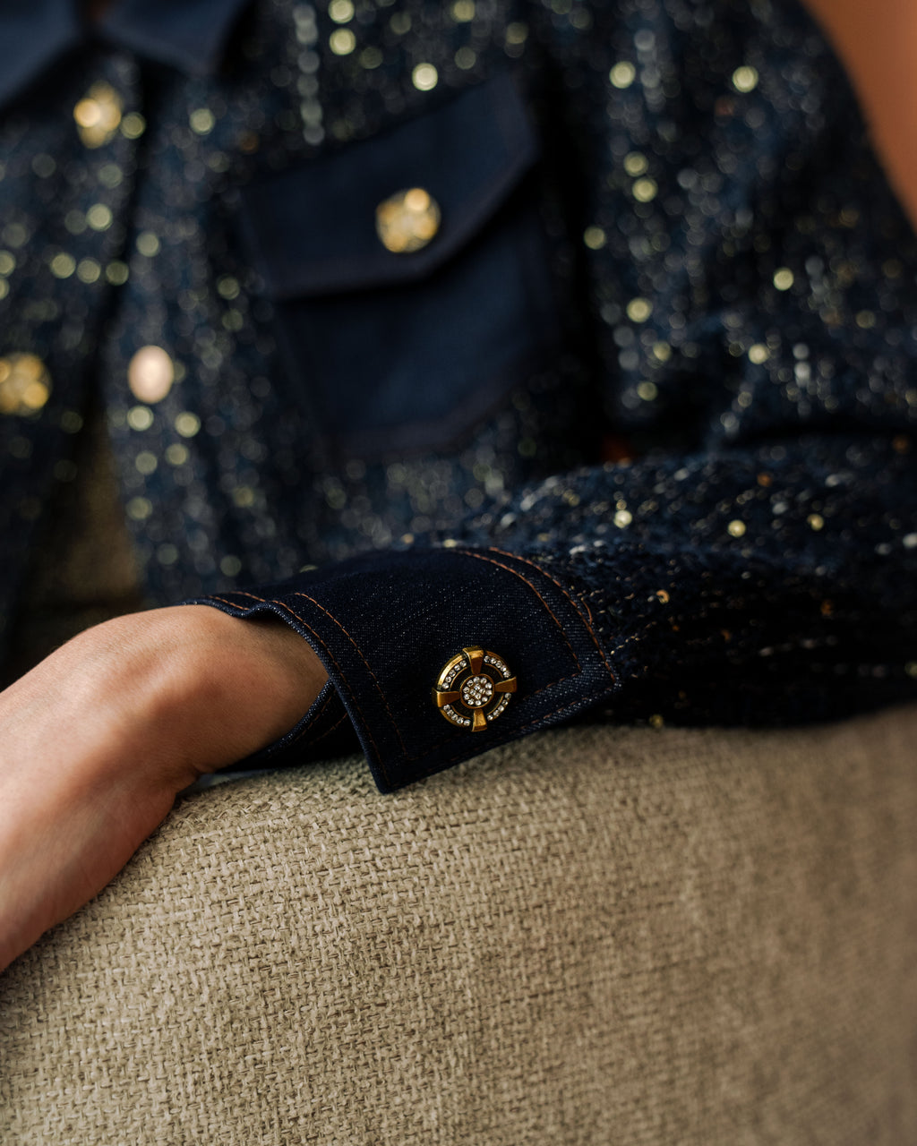 Iris Tweed with Denim Jacket