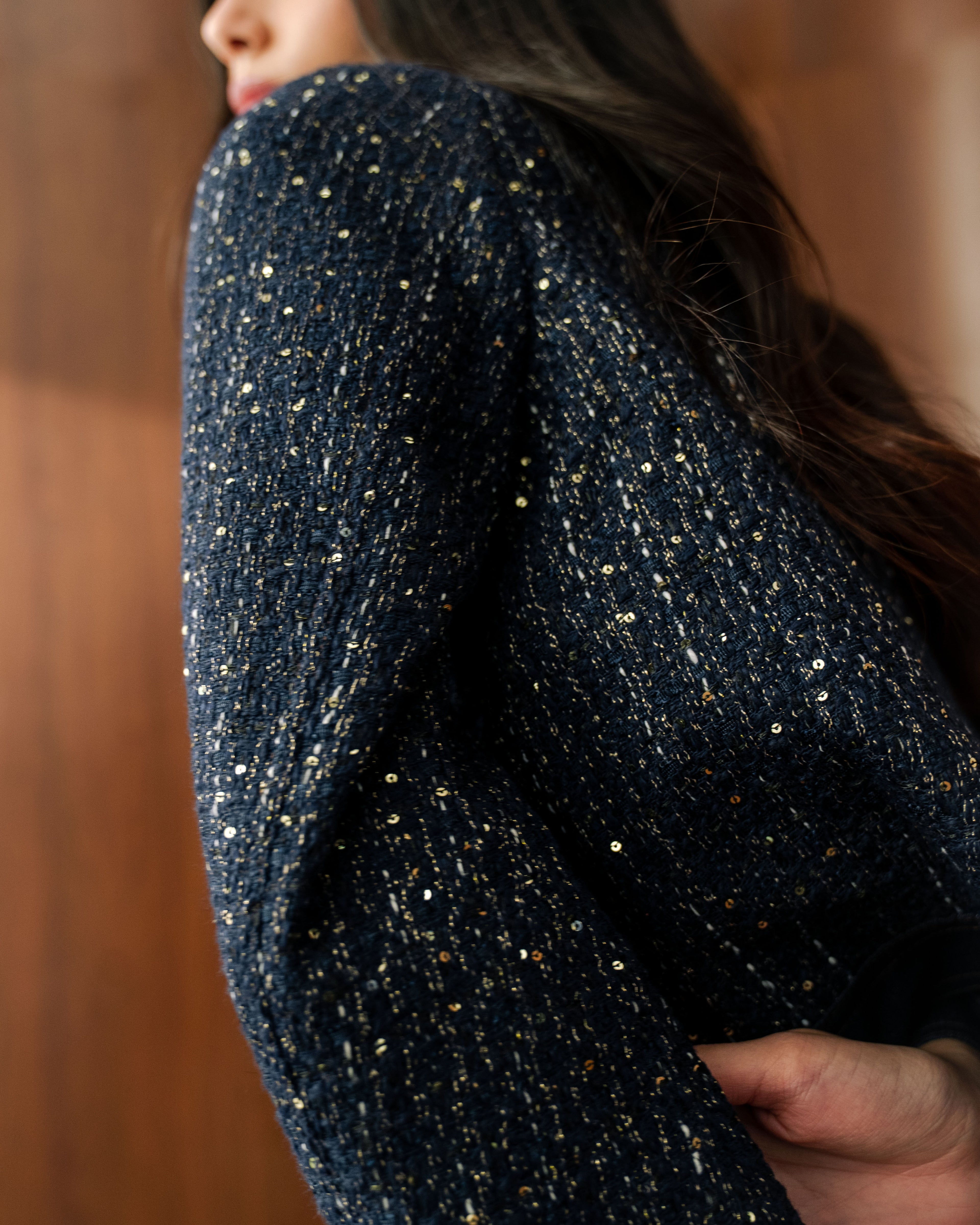 Iris Tweed with Denim Jacket