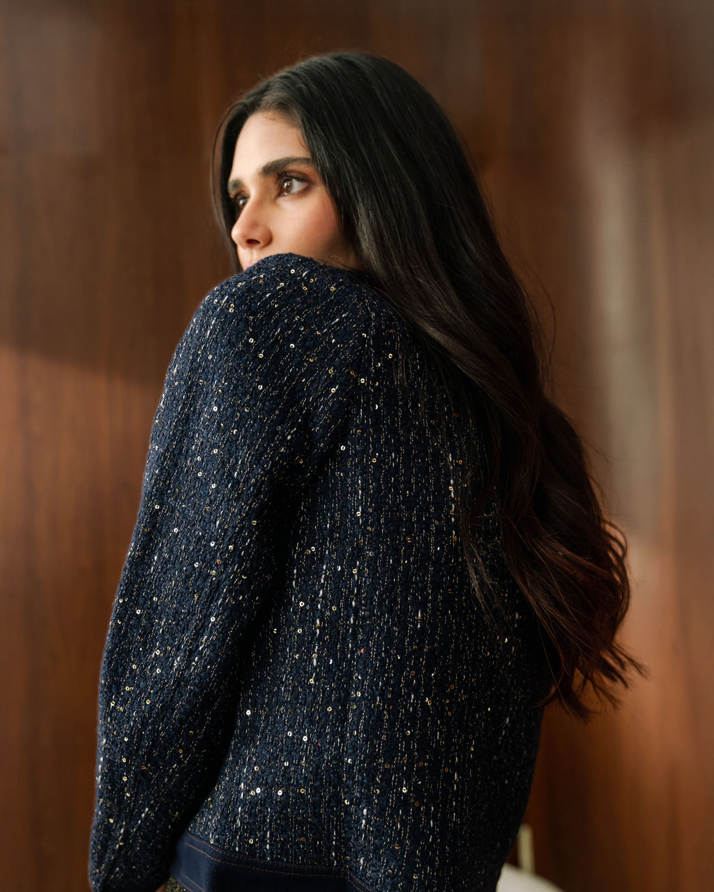 Iris Tweed with Denim Jacket