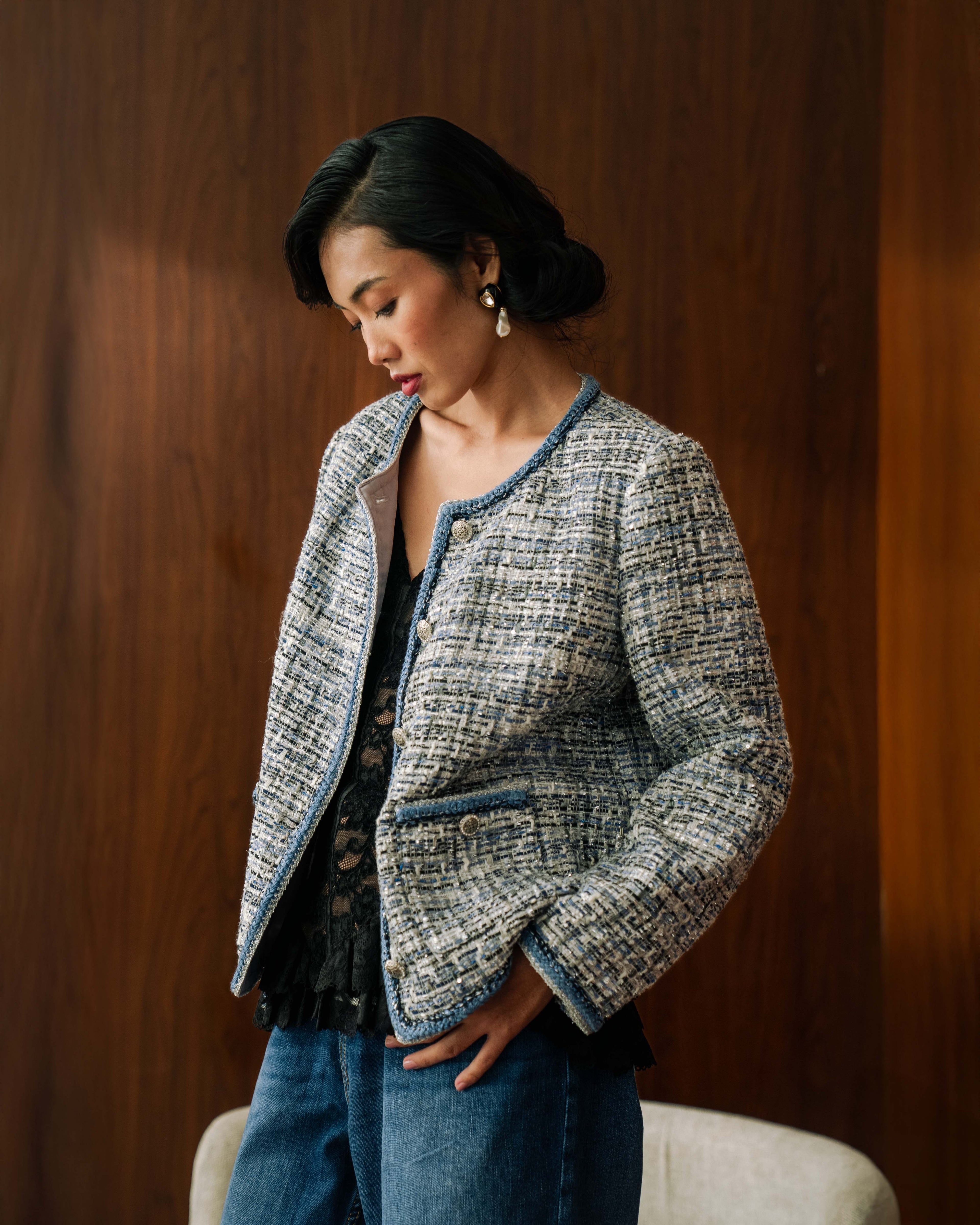 Sapphire Tweed Jacket