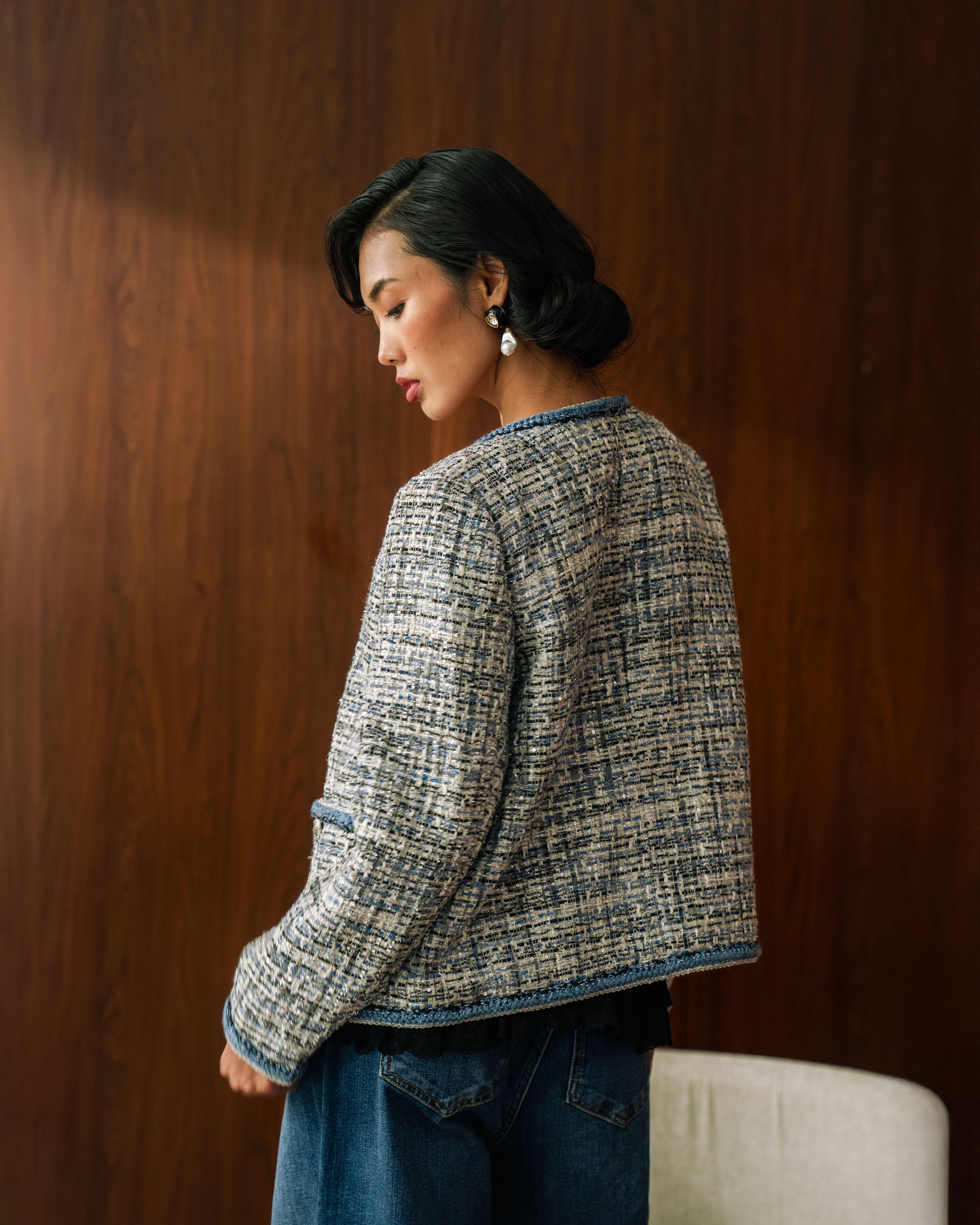 Sapphire Tweed Jacket