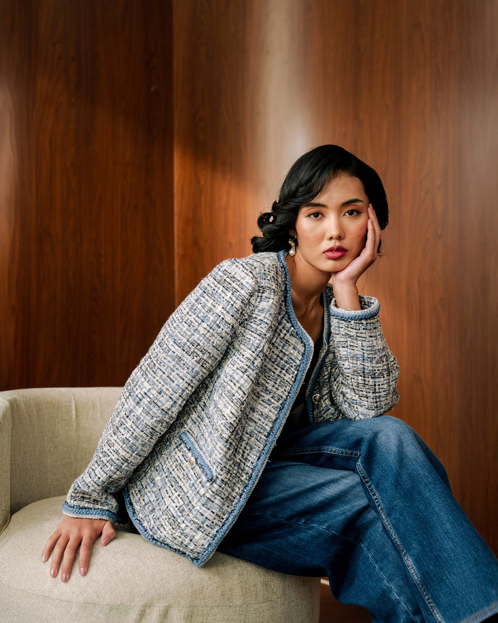Sapphire Tweed Jacket