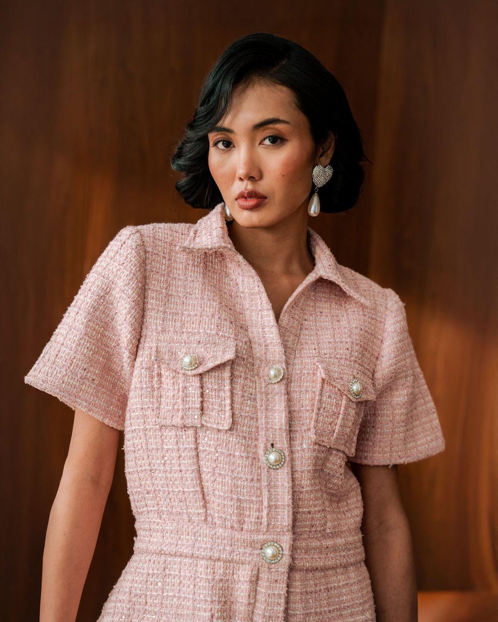 Camille Tweed Playsuit