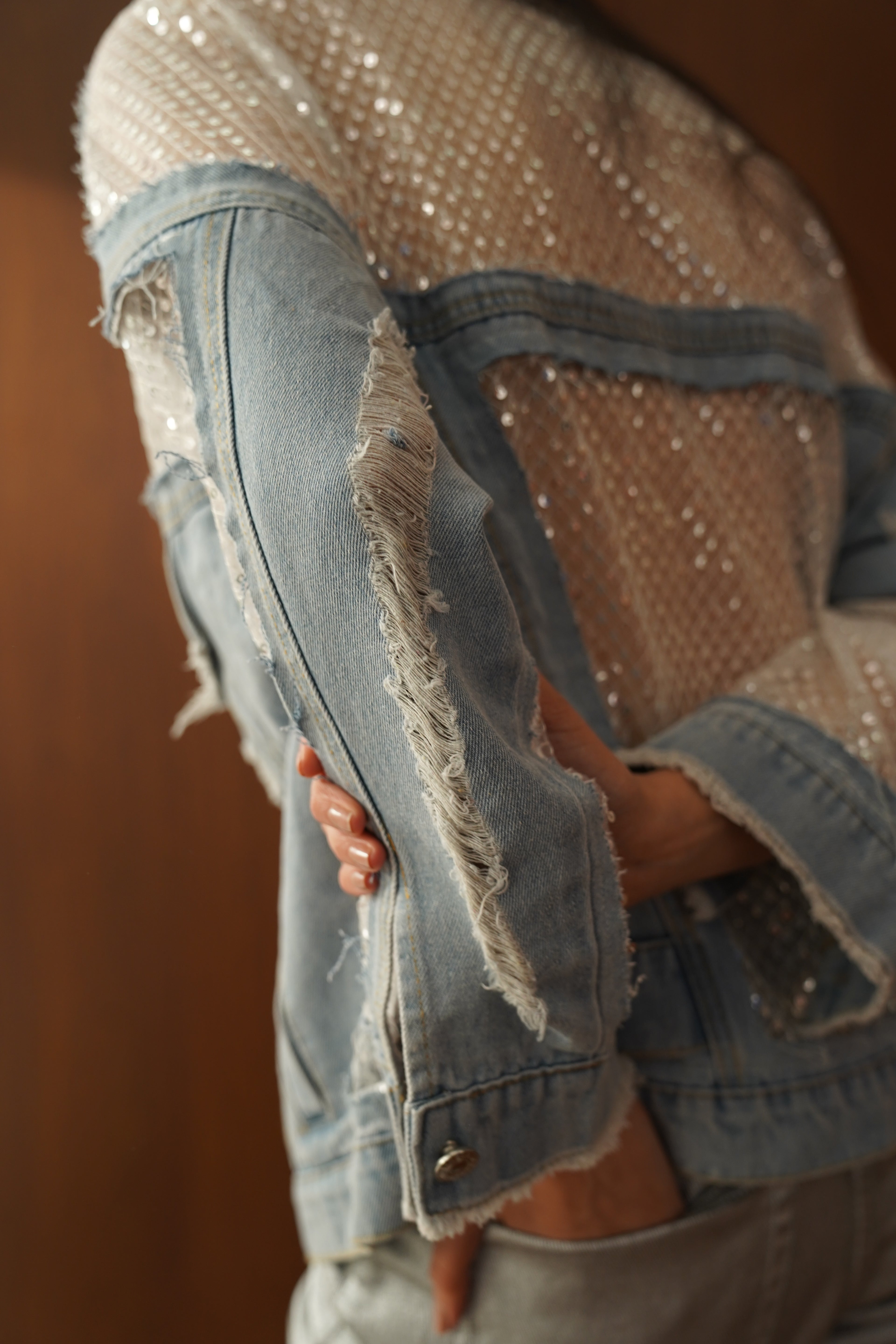 Shimmer Denim Jacket