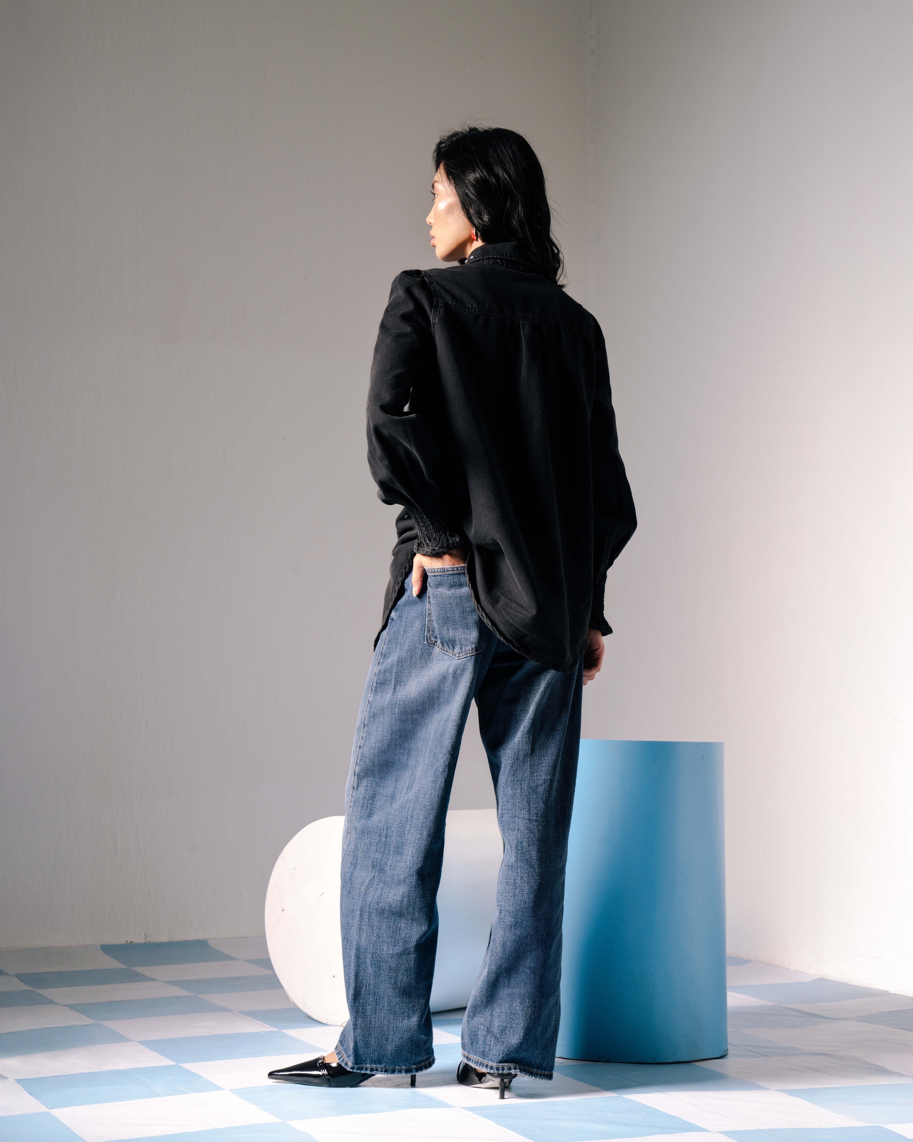 Luna Denim Shirt - Noir