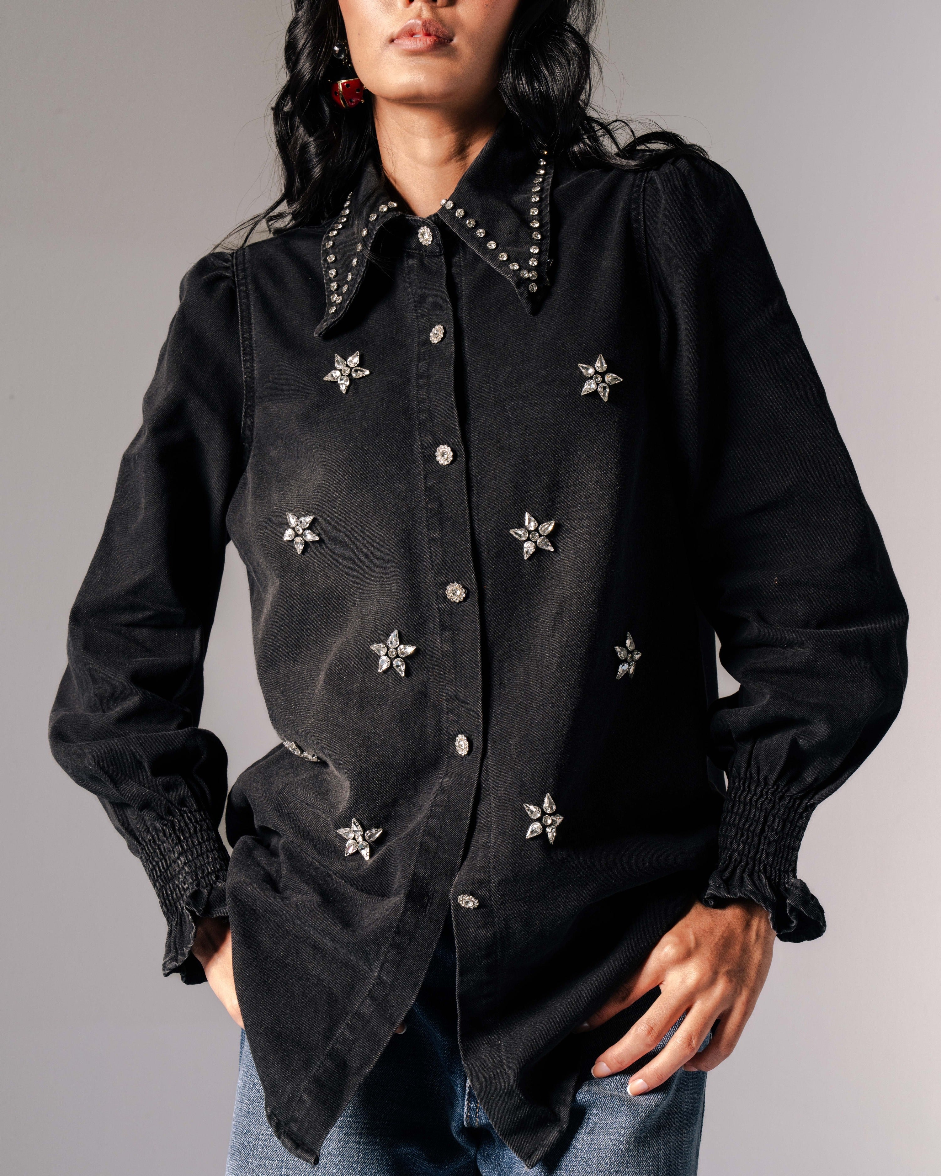 Luna Denim Shirt - Noir