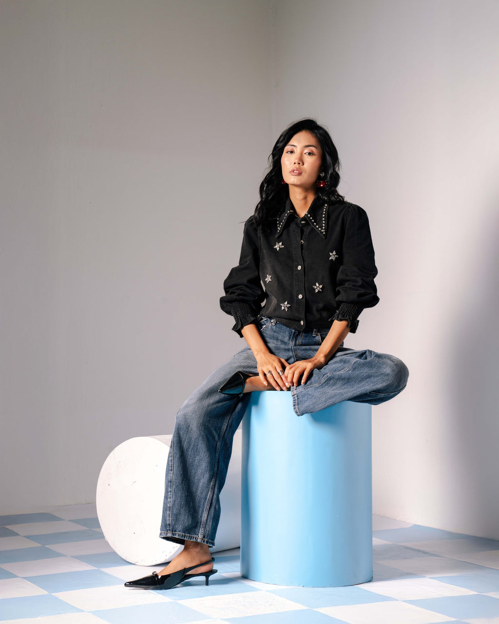 Luna Denim Shirt - Noir