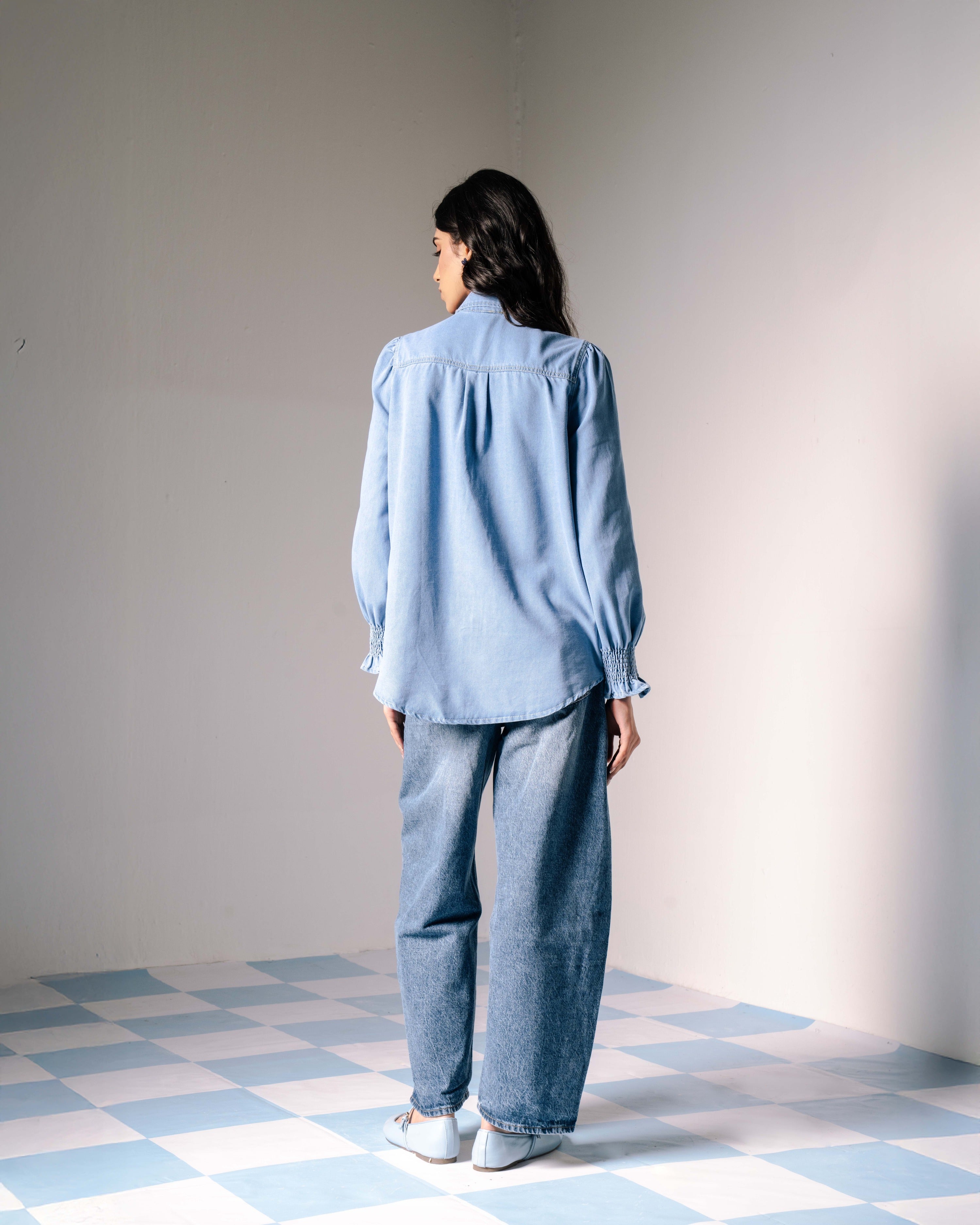 Luna Denim Shirt - Blue