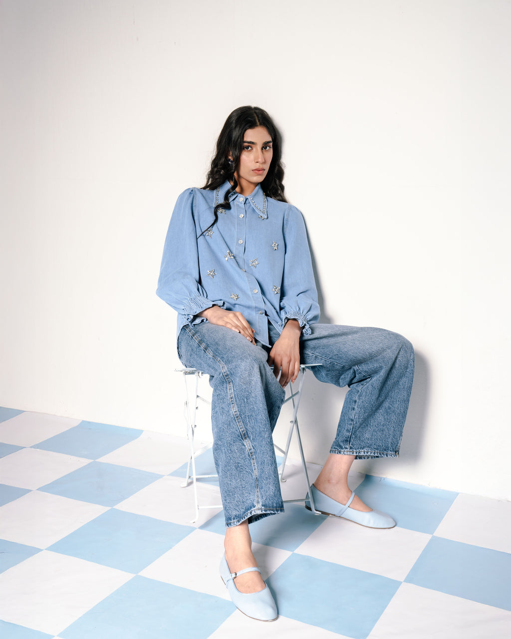 Luna Denim Shirt - Blue