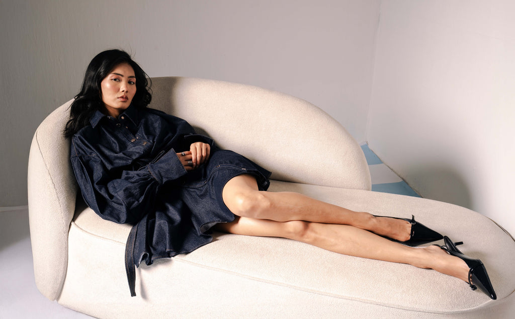 Poppy Denim Dress - Dark