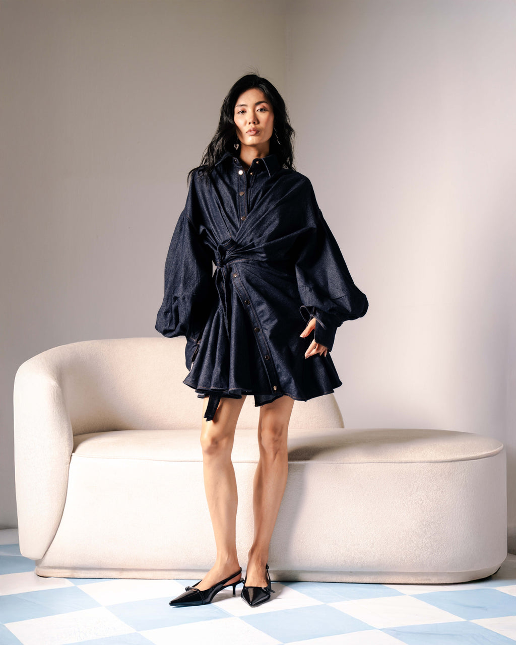 Poppy Denim Dress - Dark