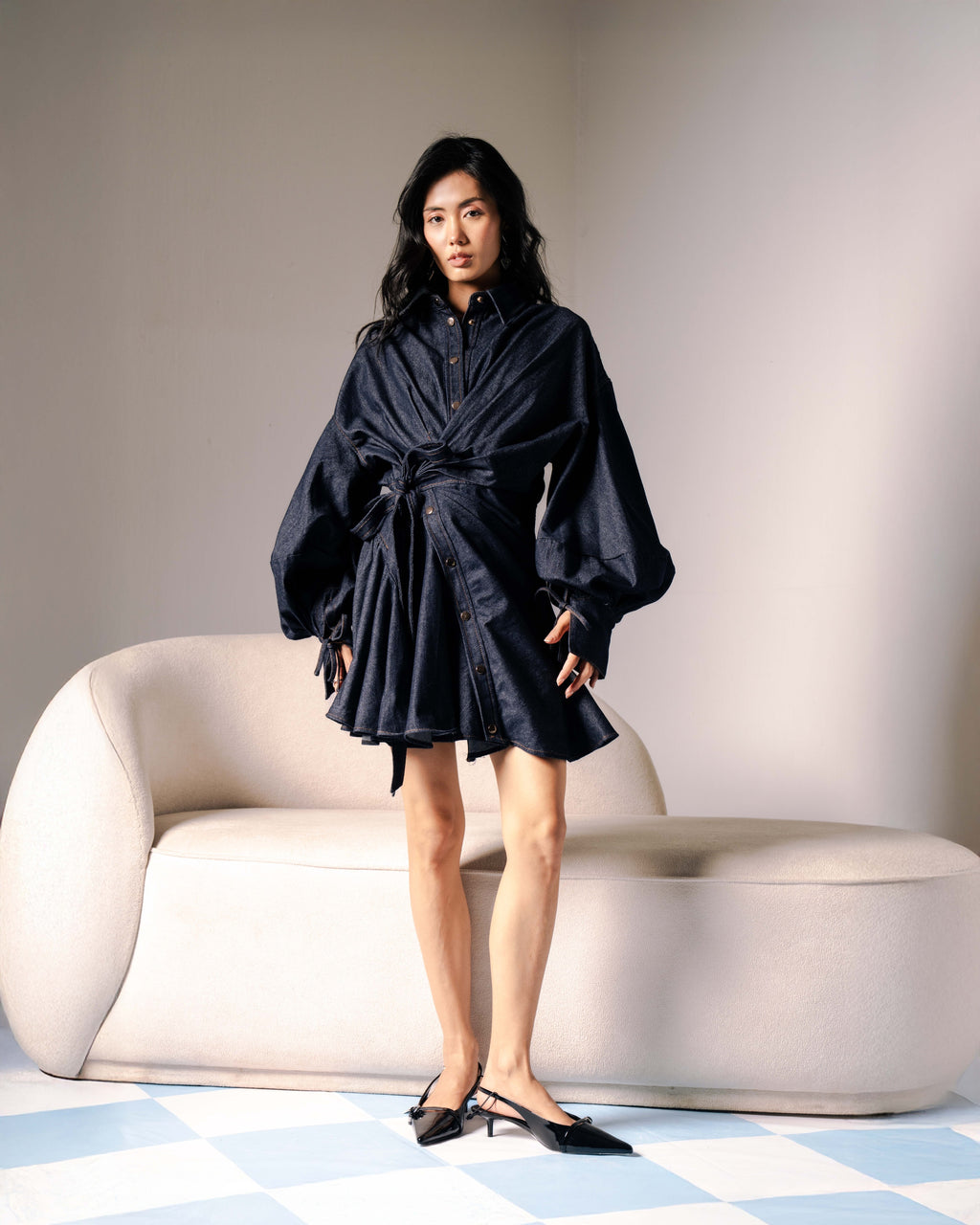 Poppy Denim Dress - Dark