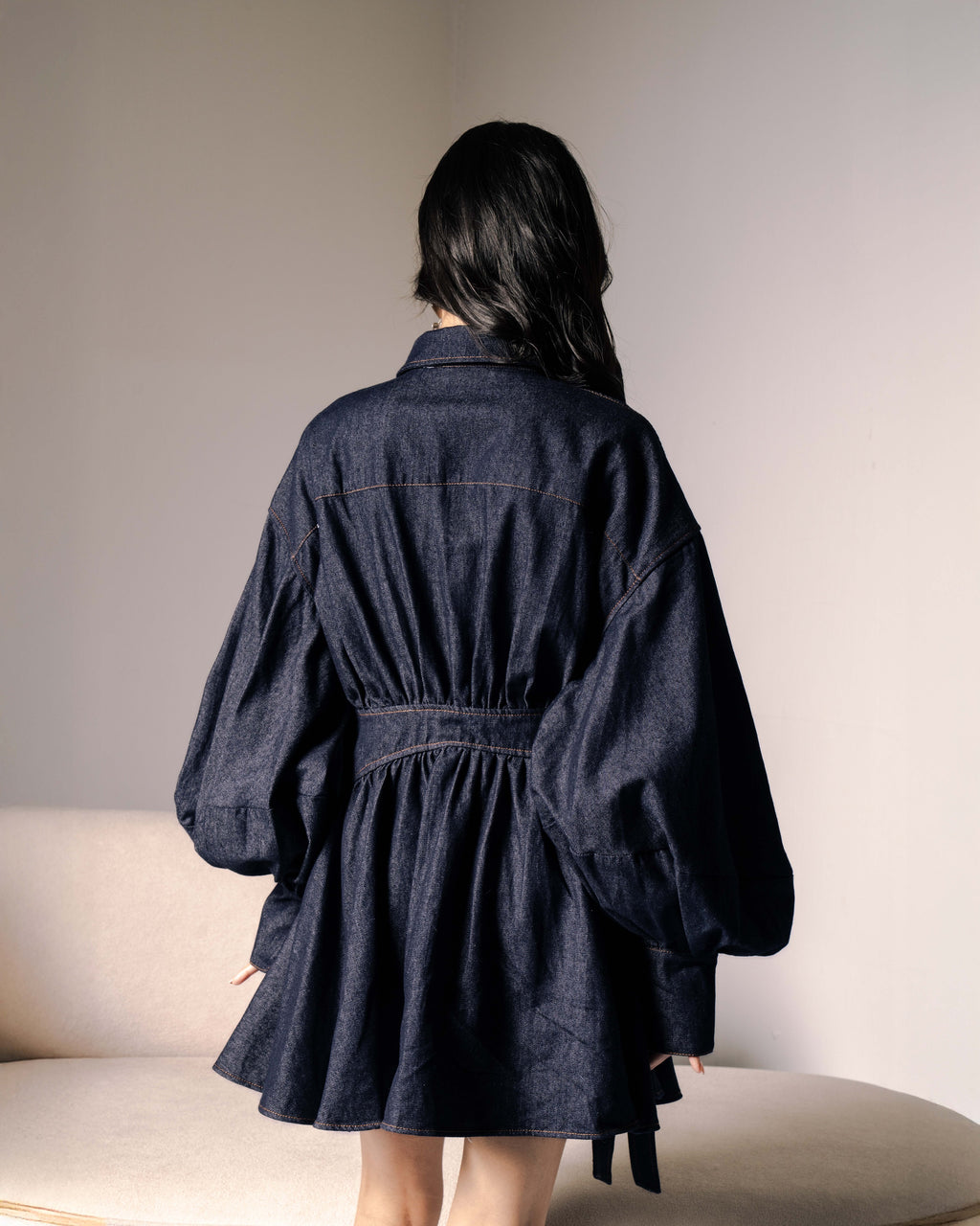 Poppy Denim Dress - Dark