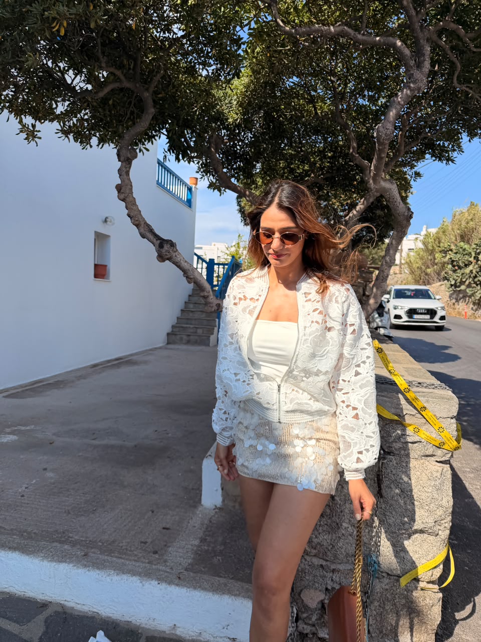 Alisha's Pick : Ophelia Lace Bomber - White