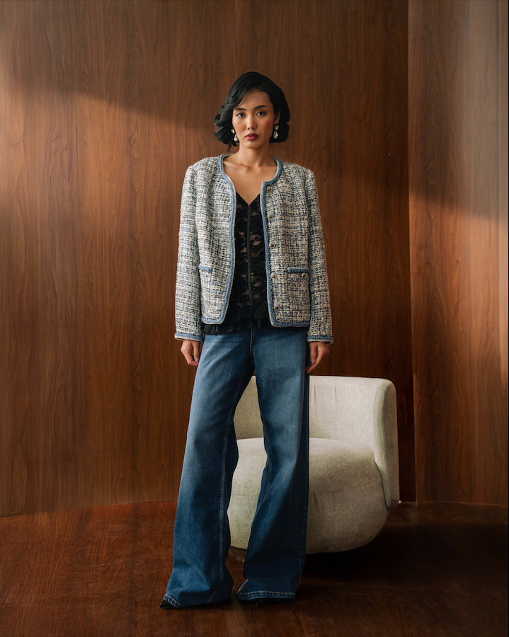 Sapphire Tweed Jacket