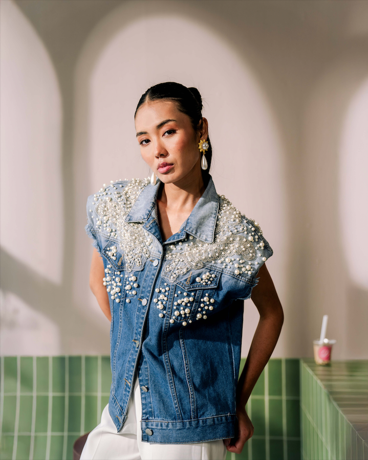 Gigi Denim Vest - Dark